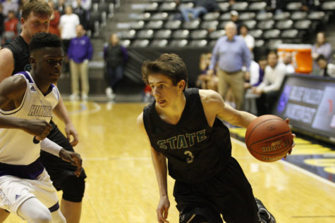 Starting for Free State, junior Garrett Luinstra scored 8 points in Wichita at the semifinals. "After a tough loss we gotta move on and worry about the next game. We always play to win," he said. He has high expectations for next year's season.