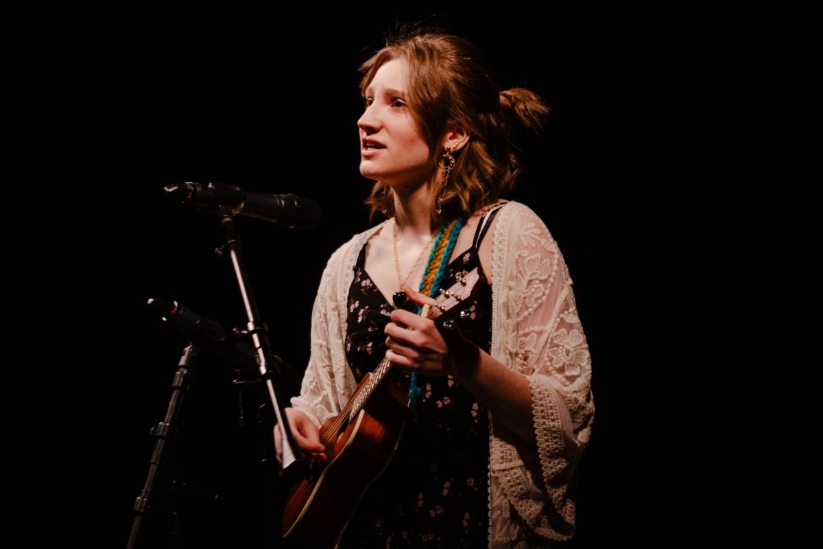 Free State Senior Hadleigh Duris sings an original song, "The Flower Pot."